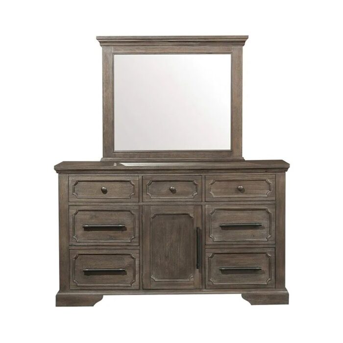 Rustic Bedroom Set with Sleek Storage Drawers