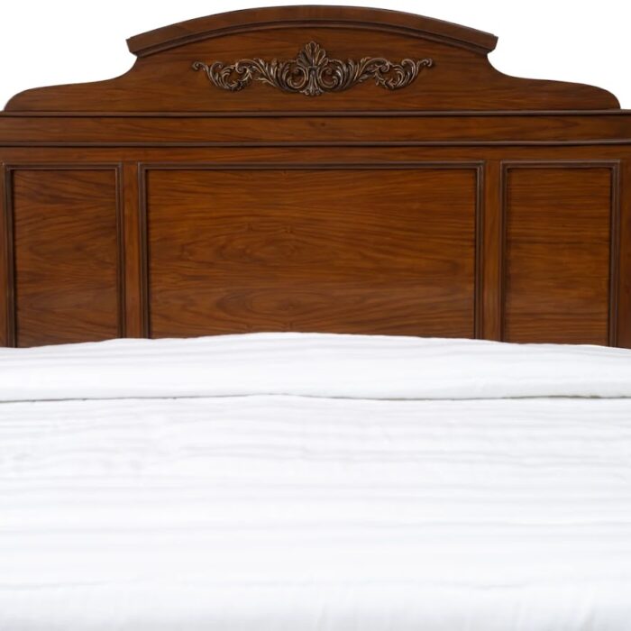 Luxurious Leather Upholstered Bed Set with Mirror