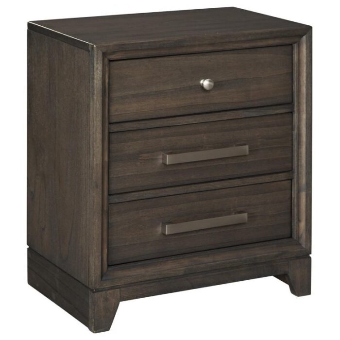 Modern Storage Platform Bed with Upholstered Headboard