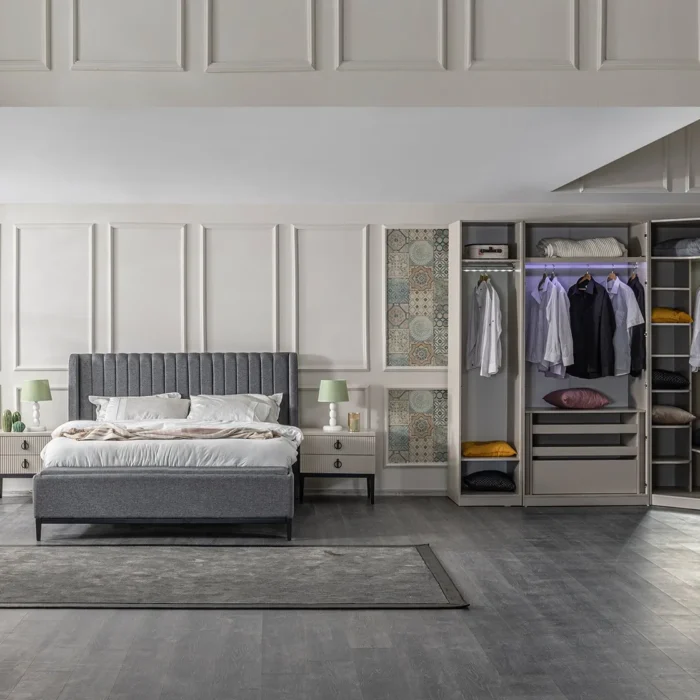 Elite Serenity Bedroom Set with two Sides Table & Dressing Table