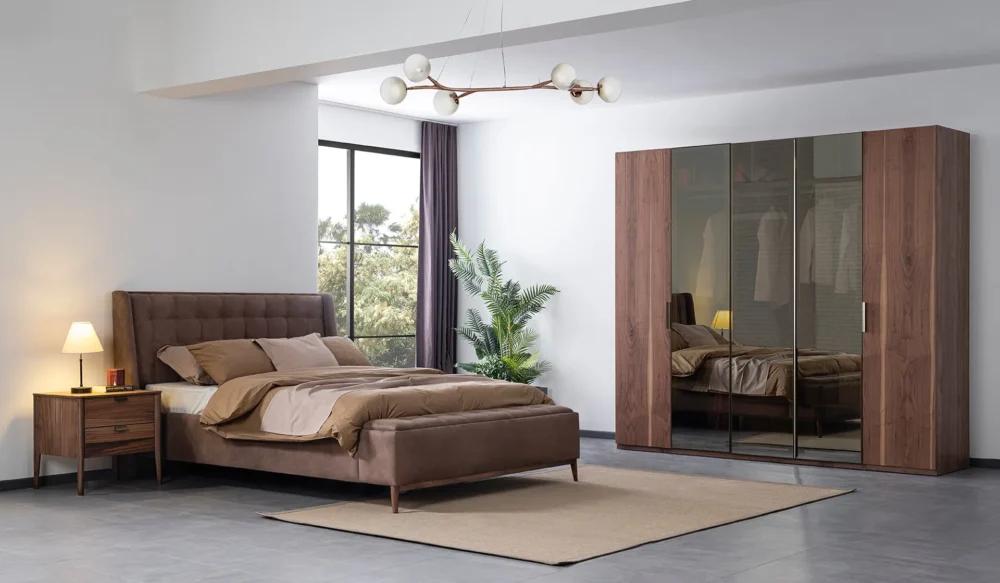 Luxe Collection Bedroom Set with two Sides Table & Dressing Table - Image 2