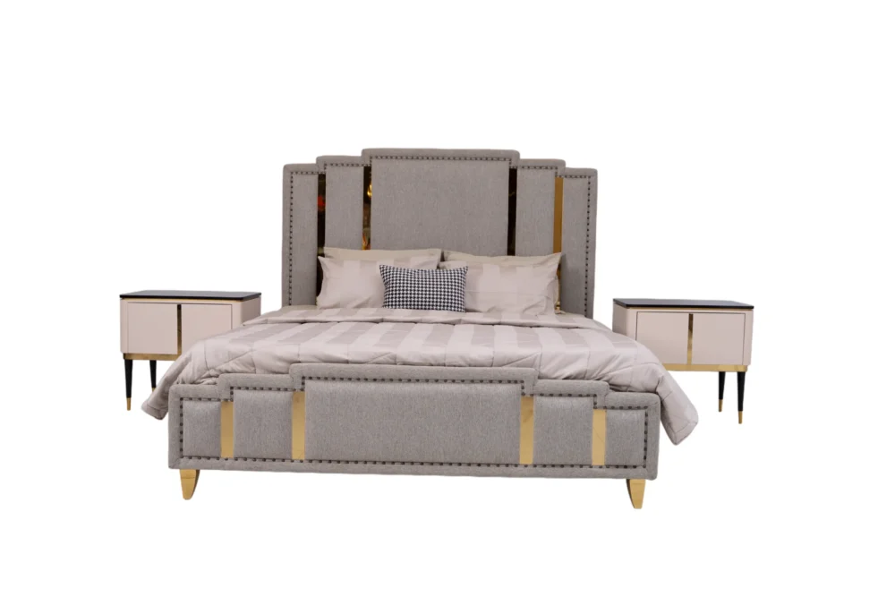 Imperial Chic Bed Set with two Sides Table & Dressing Table - Image 3