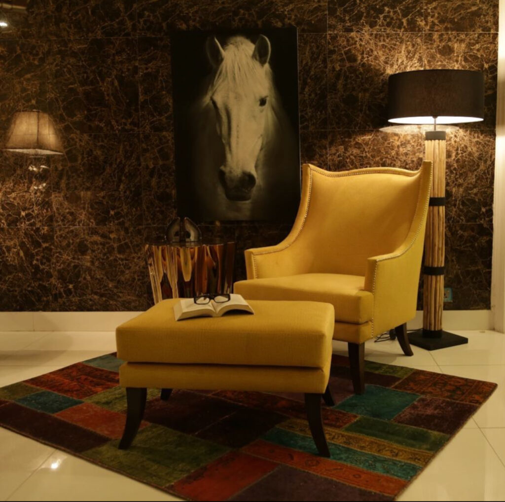 Golden Aura Lounge Chair Set
