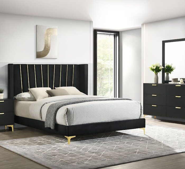Beige Gold Wooden Side Tables